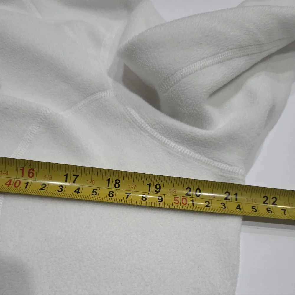 The North Face White Quarter-Zip Fleece Sz.L Women's